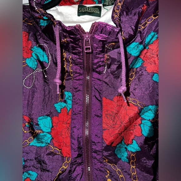 Vintage 1980’s Saddlebred Track Suit Windbreaker - Picture 3 of 12